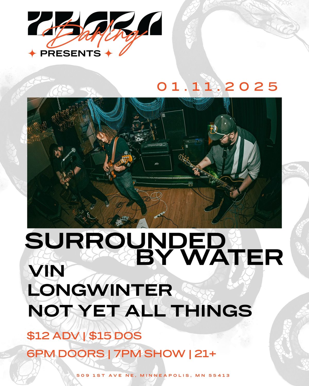 Surrounded By Water "S\/T" ALBUM RELEASE SHOW ft: VIN \/ Longwinter \/ Not Yet All Things