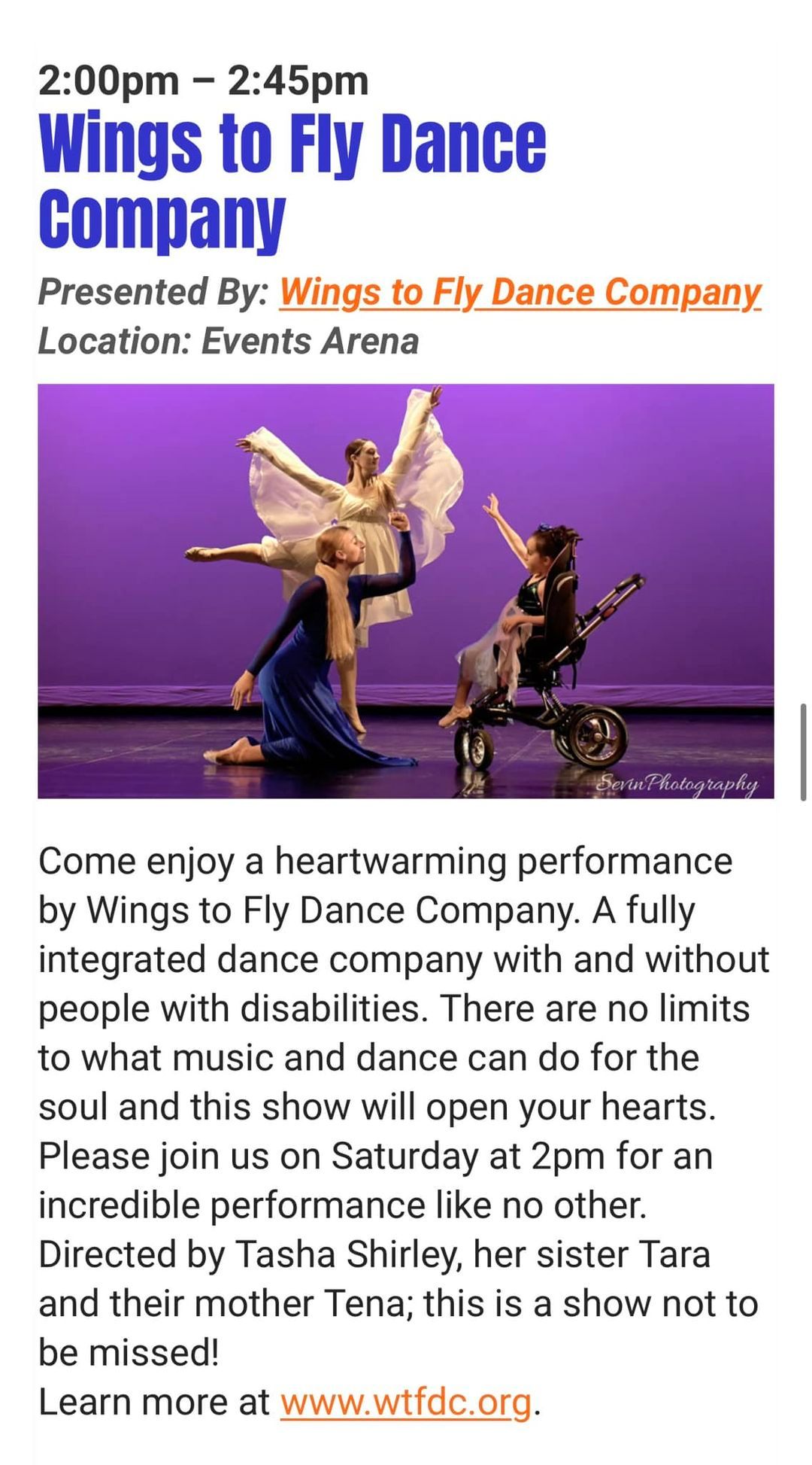 Wings to Fly Dance Company Presents: A Heartwarming Performance