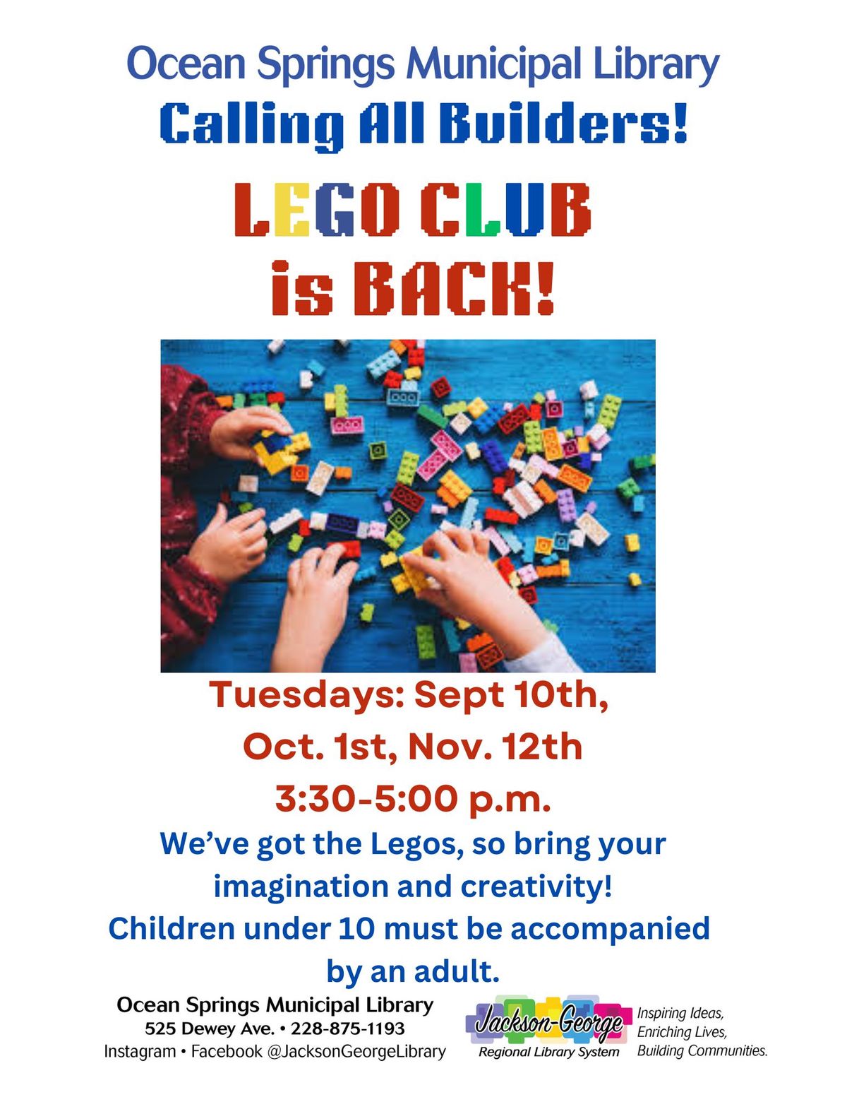 Calling all Builders! Lego Club is Back!