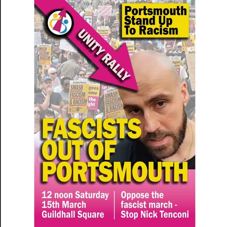 Stop the Hate March. No to Racists in Portsmouth.