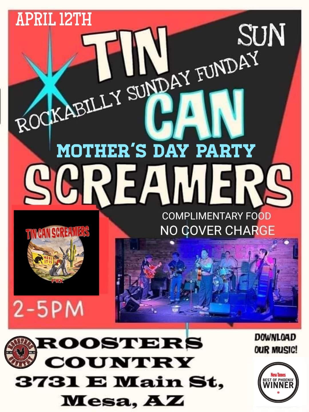 MOTHERS DAY ROCKABILLY SUN WITH THE TIN CAN SCREAMERS 