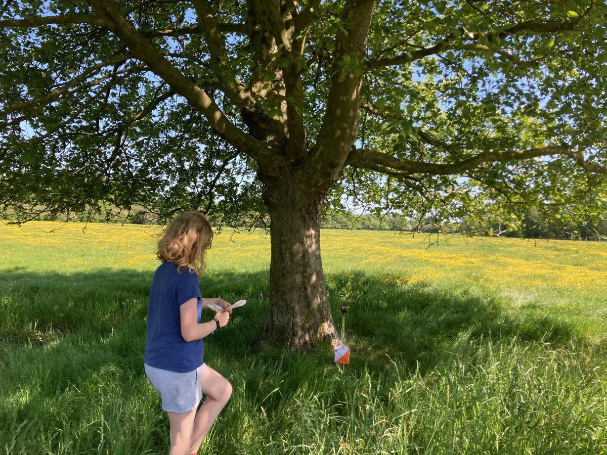 Orienteering on Lammas Land, Cambridge