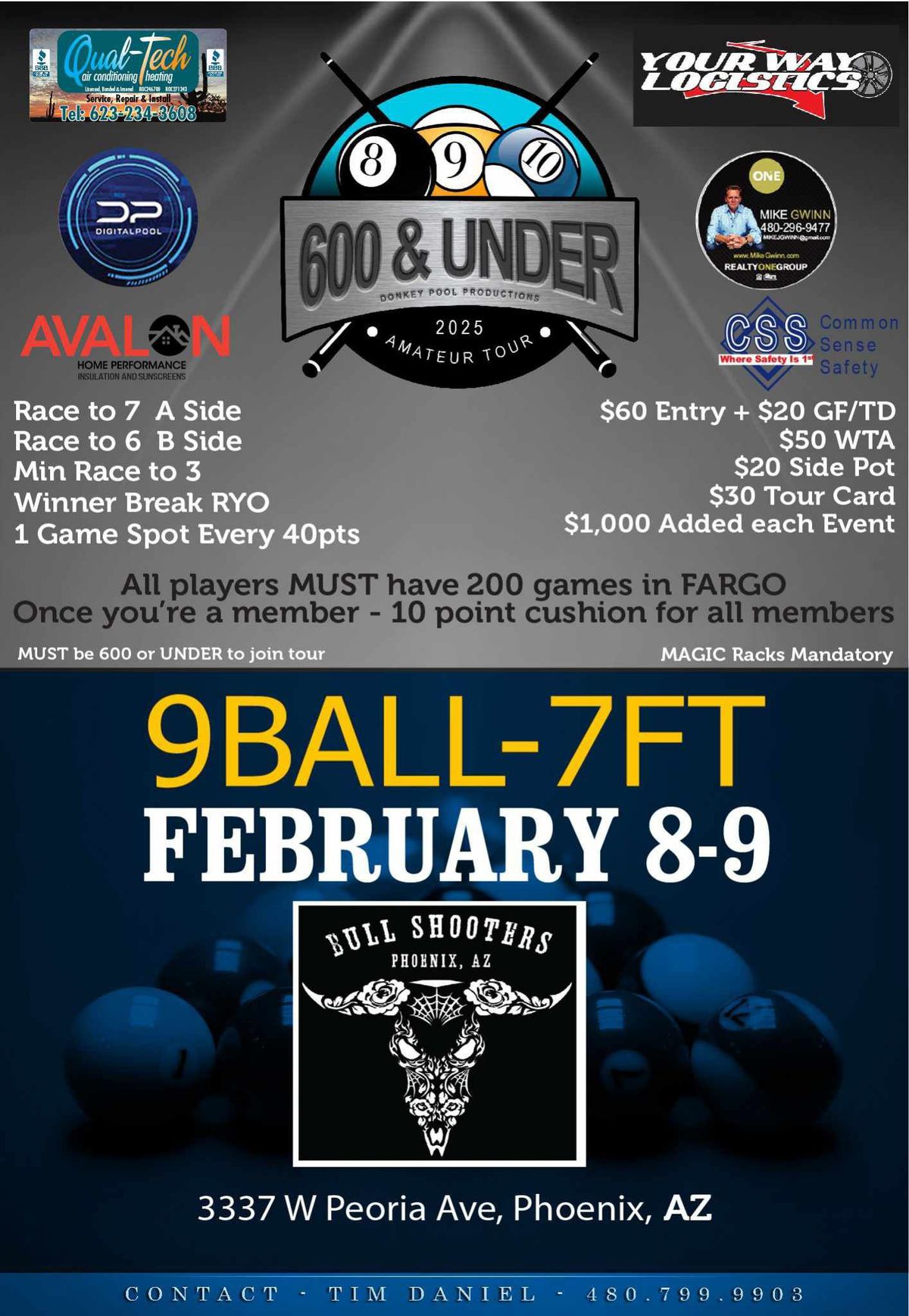 Stop #1 600 & Under Amateur Tour @ Bull Shooters 