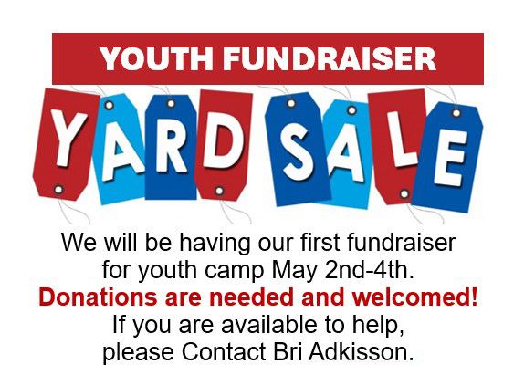 Youth Fundraiser Yard Sale 