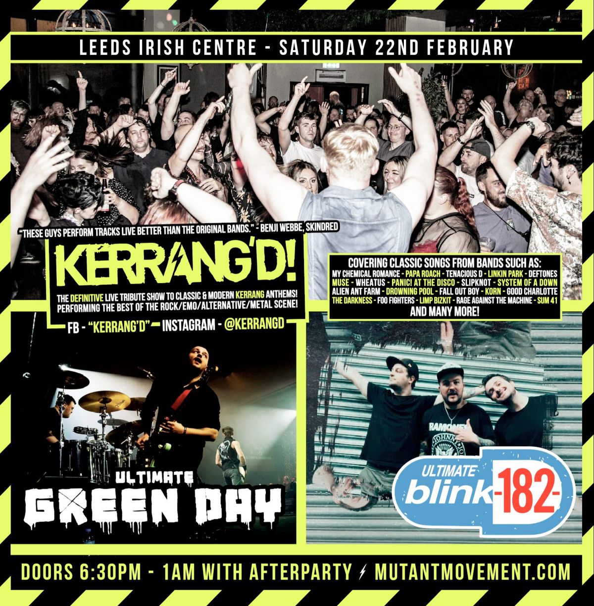 KERRANG'D \/ Ultimate GREEN DAY \/ Ultimate BLINK-182: LEEDS triple bill