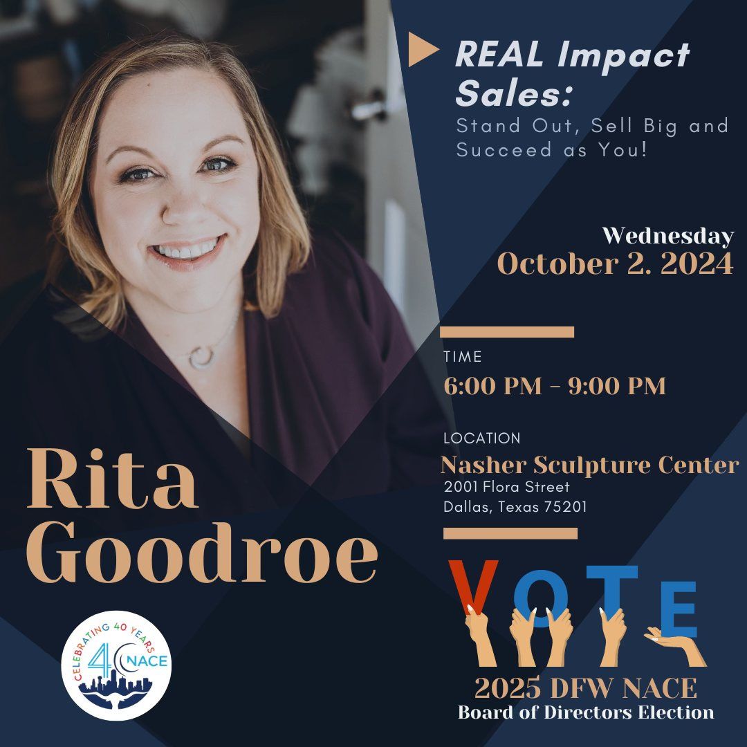 DFW NACE October Meeting - REAL Impact Sales + Board of Directors Vote