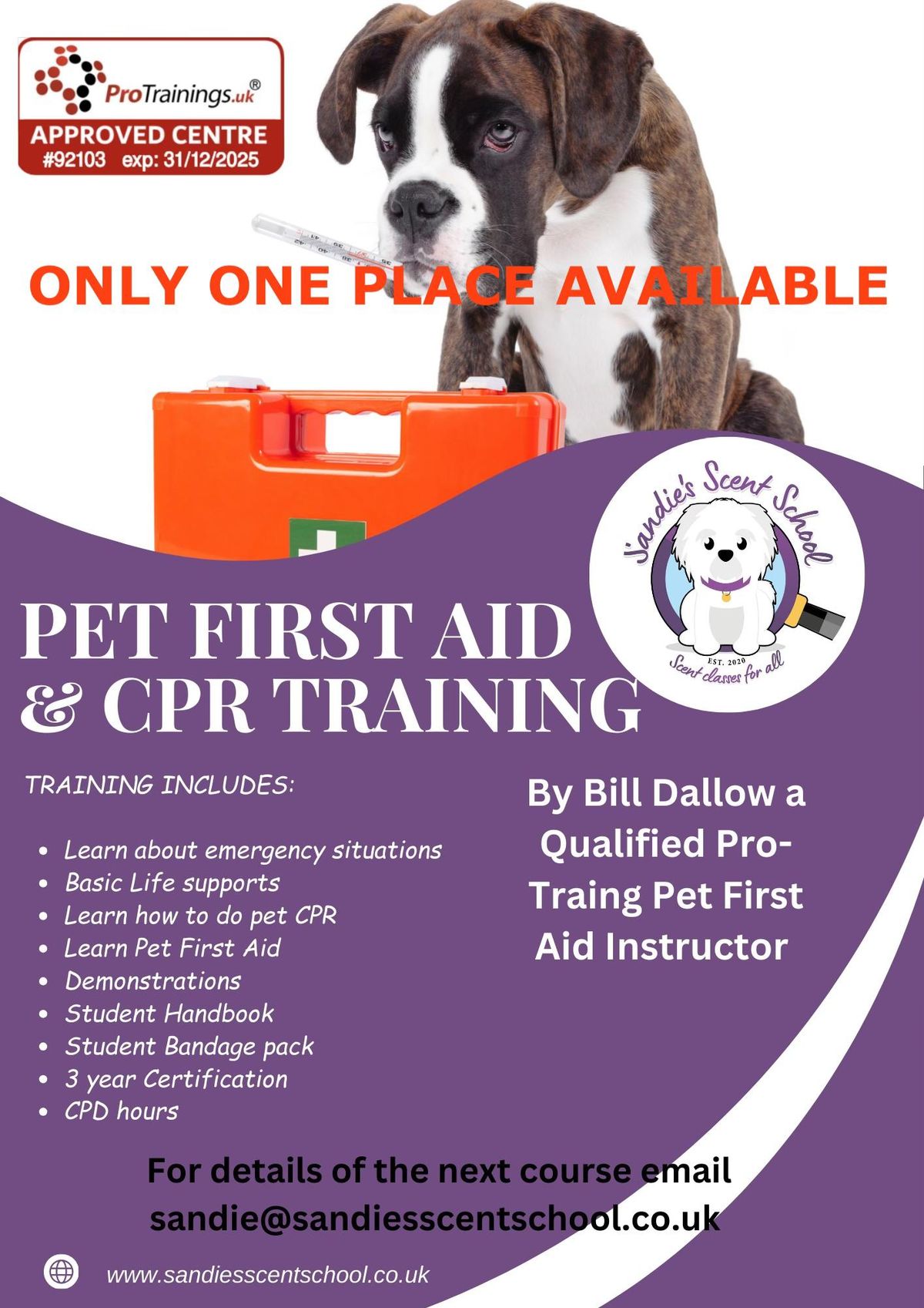 PET FIRST AID COURSE