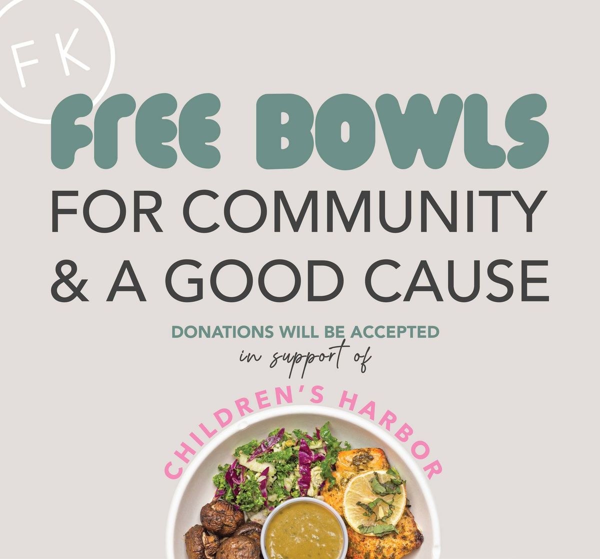 FREE Bowls For Community & A Good Cause! 