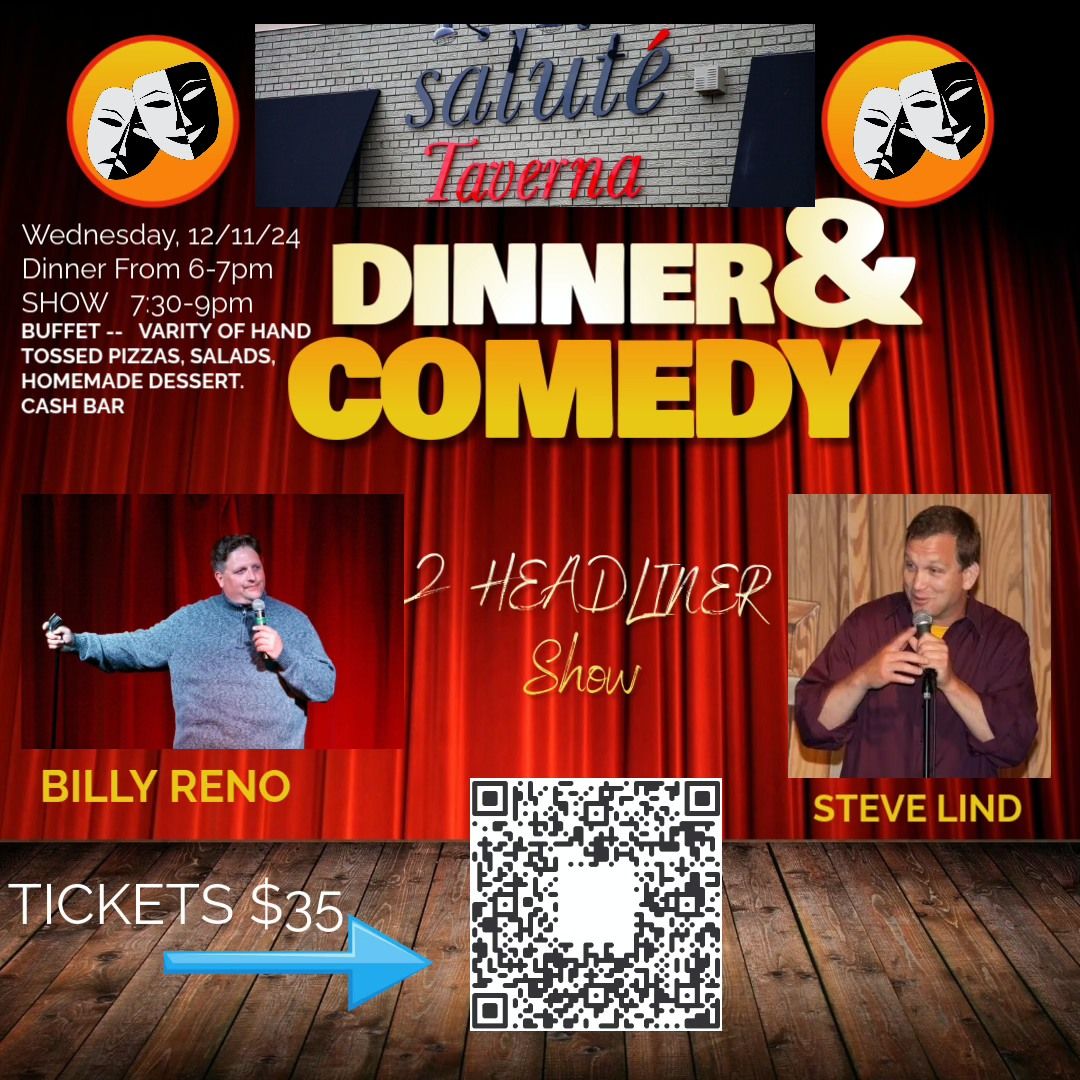 Dinner & Comedy @ Salute Taverna 