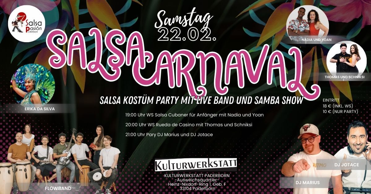 Salsa Carnaval mit Live Band und Samba Show