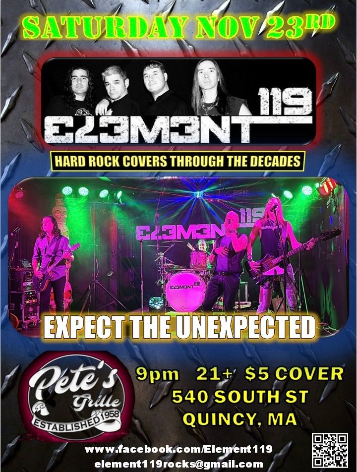 ELEMENT 119 Live at Pete\u2019s!!!