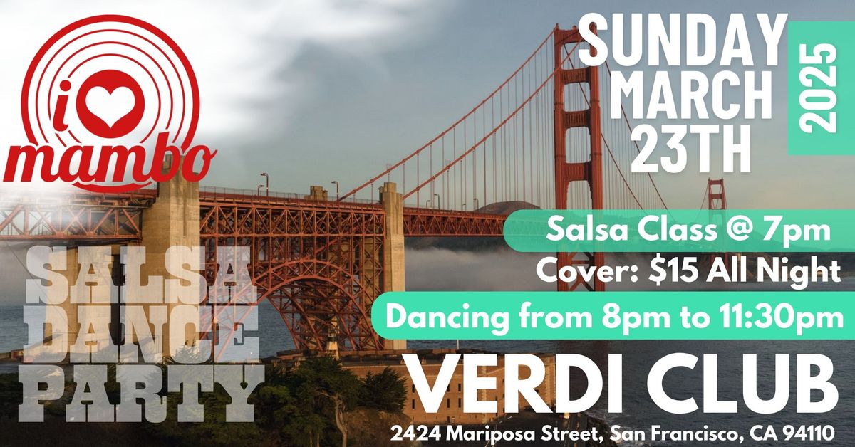 iHeartMambo - Sunday March 23rd Edition - FREE Beginner and INT Salsa Classes at 7pm