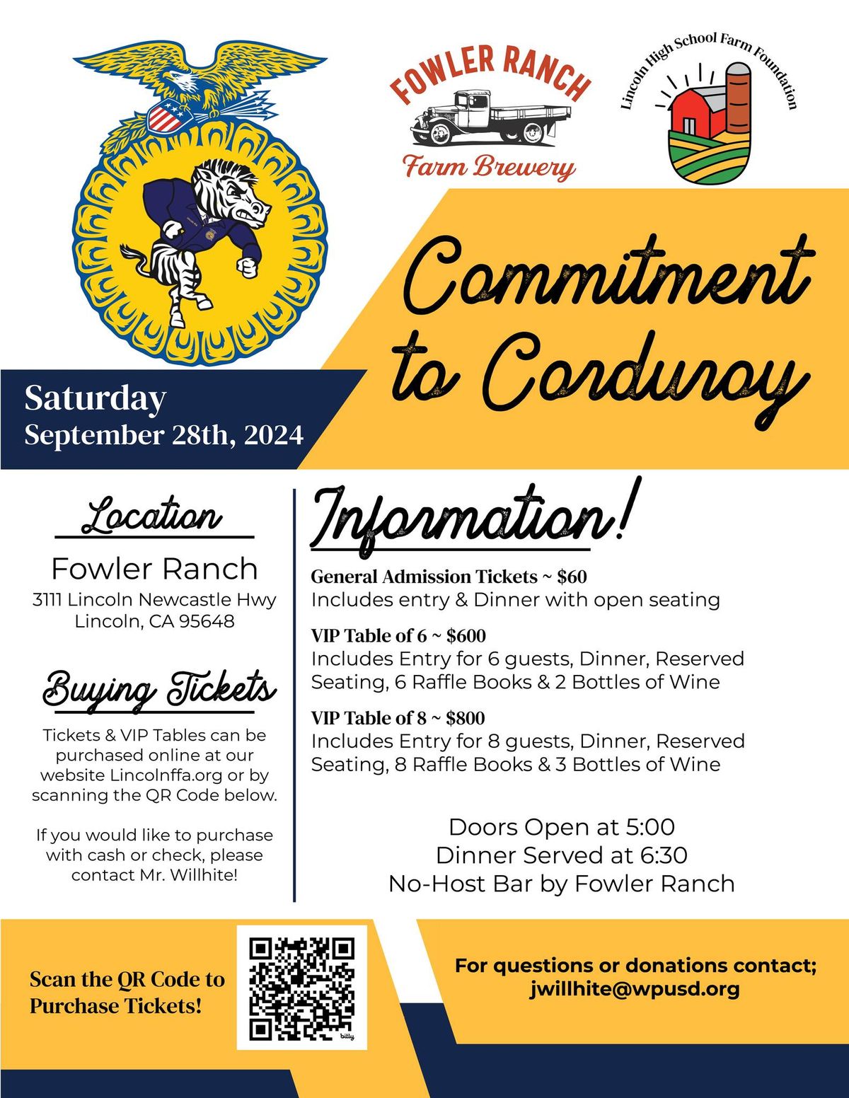 3rd Annual Commitment to Corduroy Benefit Dinner