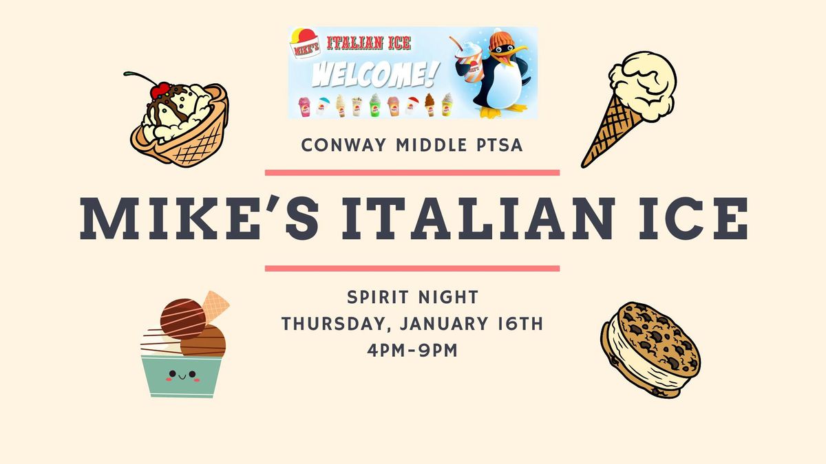 CMS Mike's Italian Ice Spirit Night