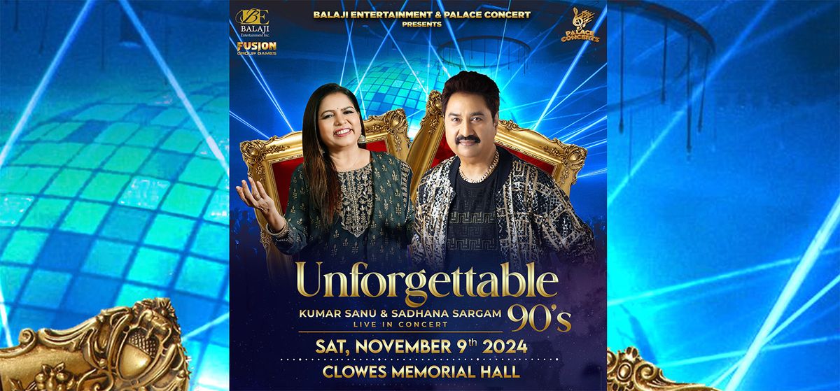 Unforgettable 90s: Kumar Sanu and Sadhana Sargam at Kupferberg Center - Colden Auditorium