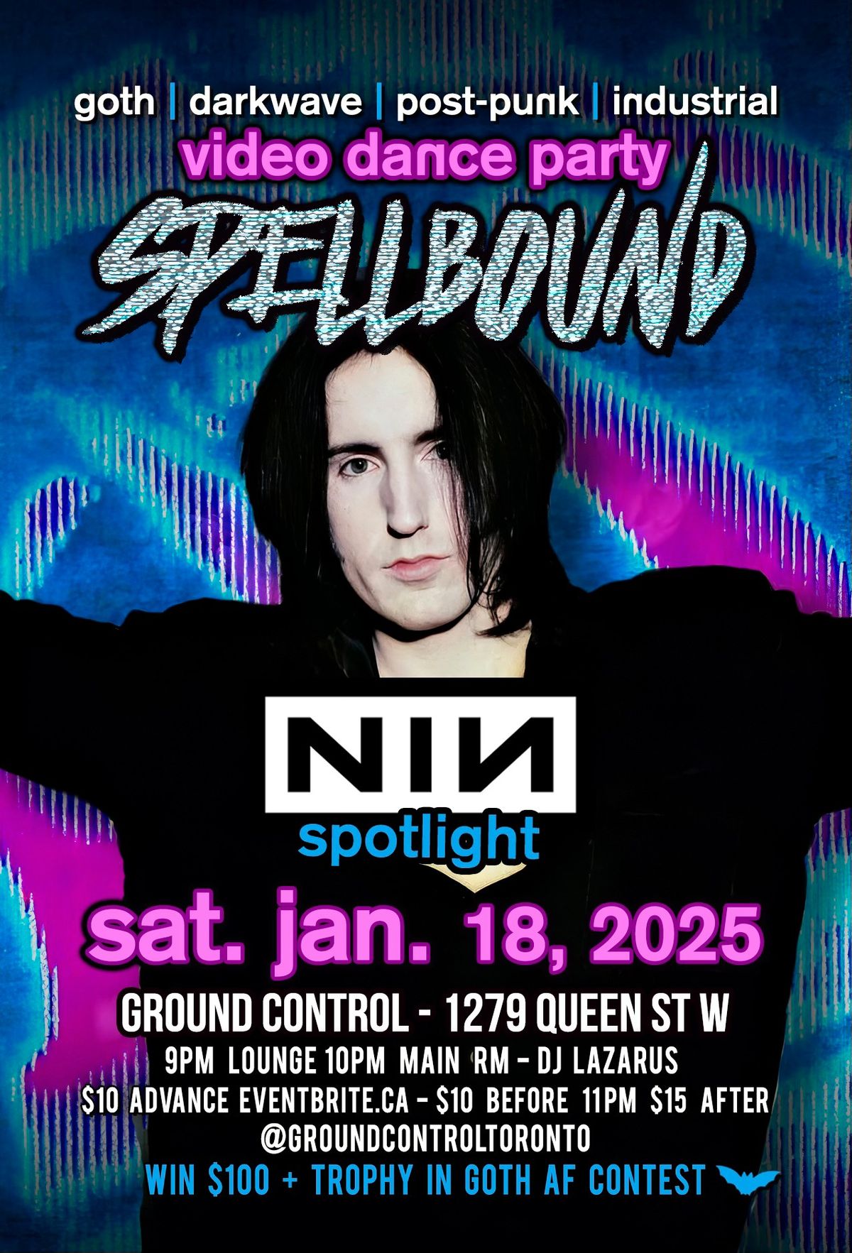 SPELLBOUND: Goth Darkwave Post-Punk Video Dance Party w\/ Nine Inch Nails Spotlight *WIN $100 in GAF*