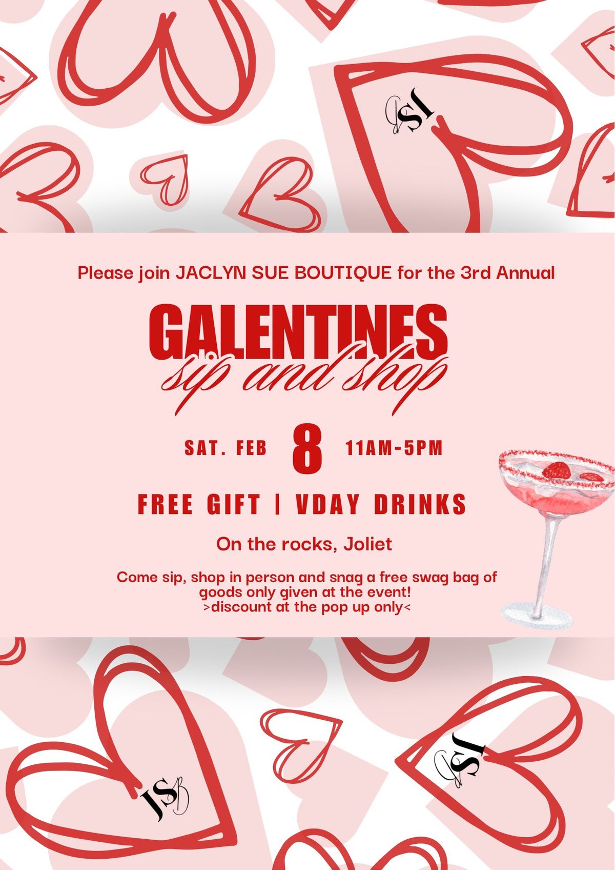 3rd Annual Galentines Sip and Shop