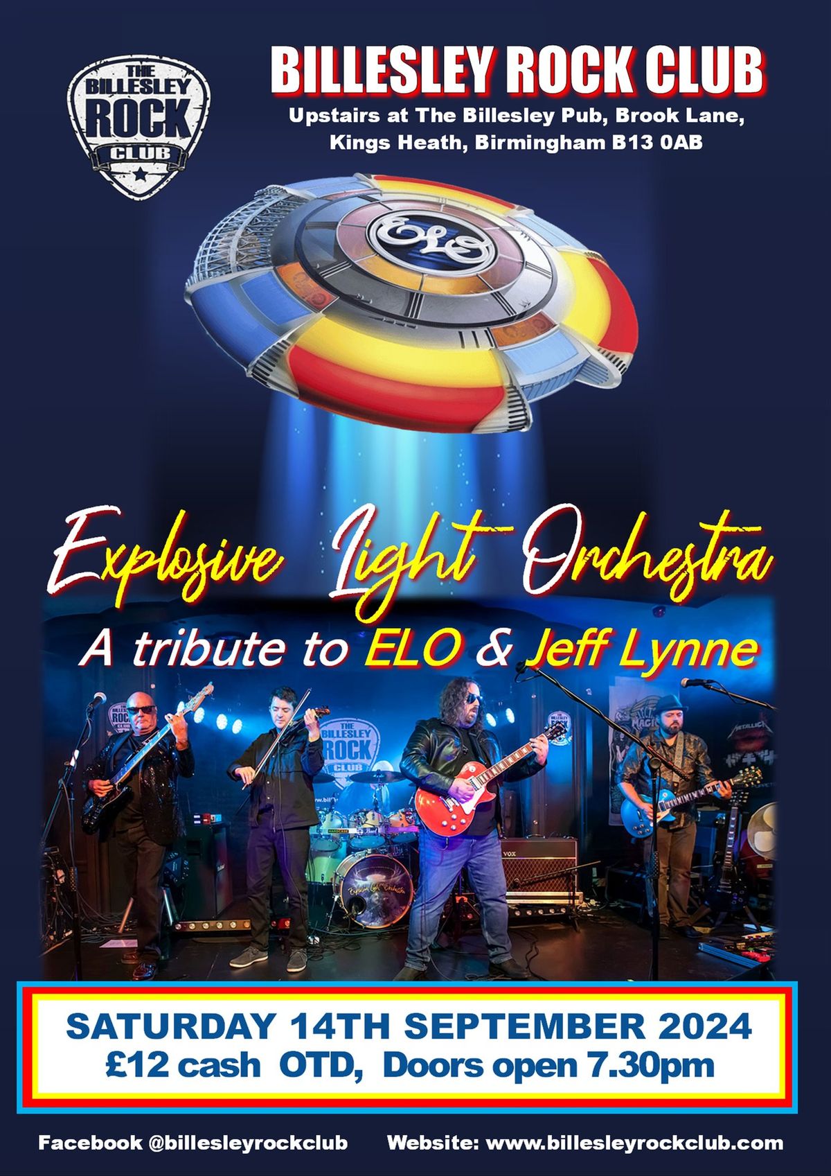 Explosive Light Orchestra - a tribute to ELO and Jeff Lynne - \u00a312 OTD