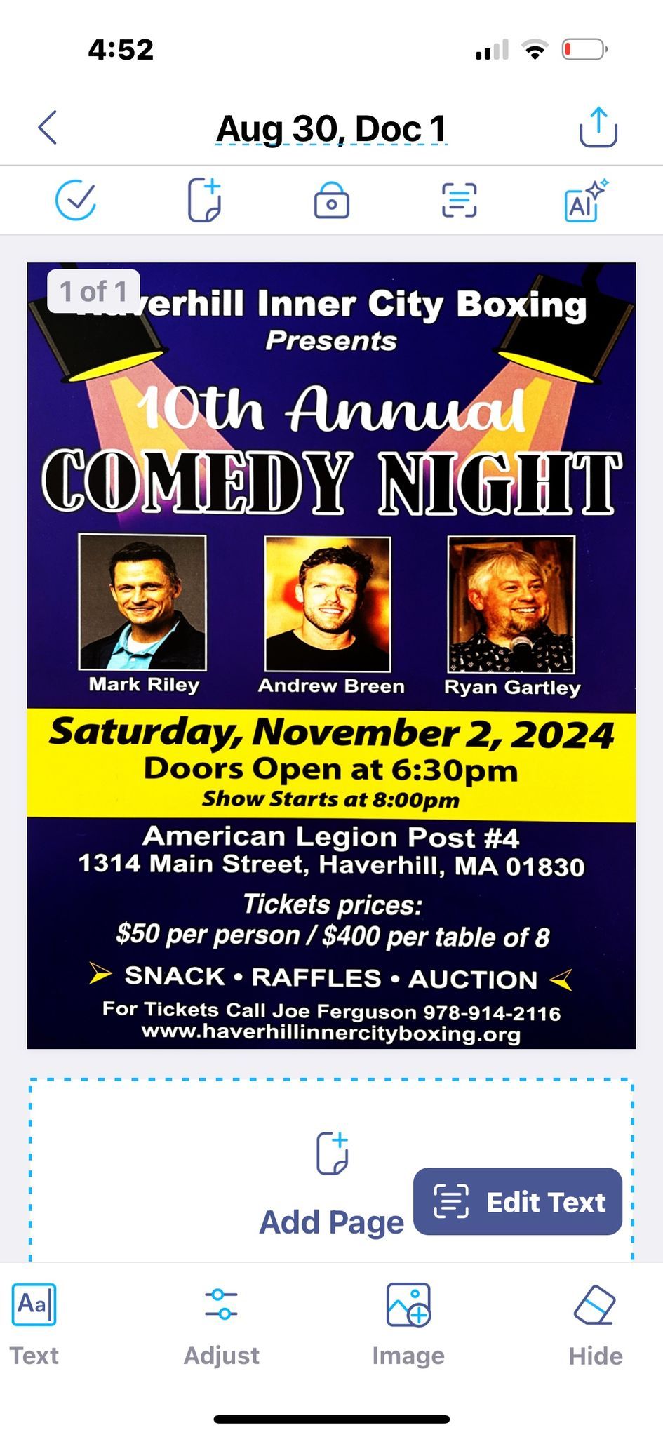 10th Annual Comedy Night