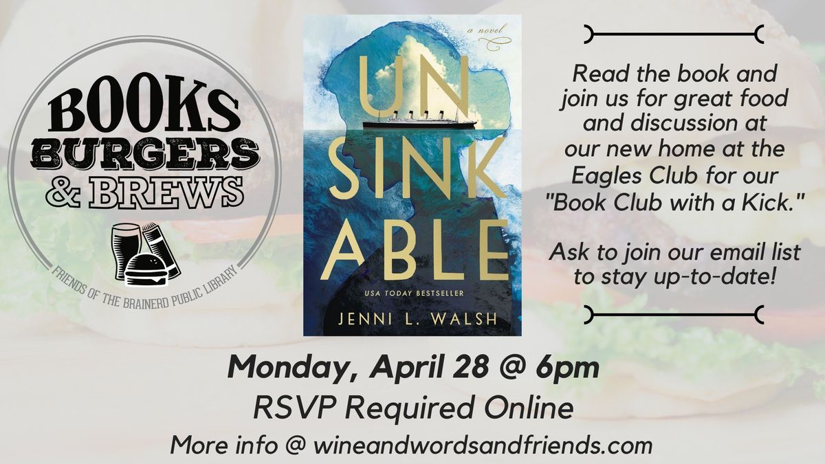 Books Burgers and Brews: Unsinkable