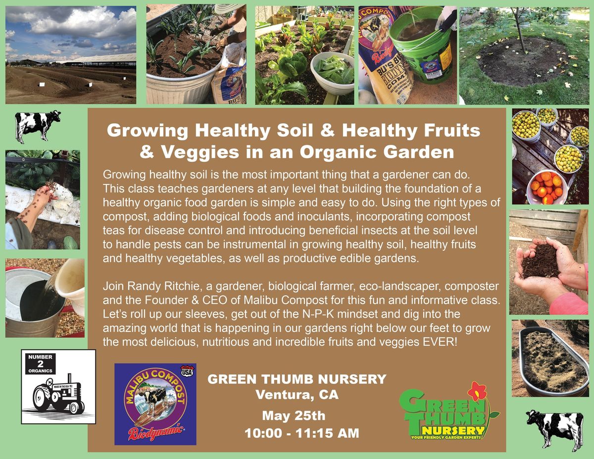 Growing Healthy Soil, Fruits & Veggies in an Organic Garden