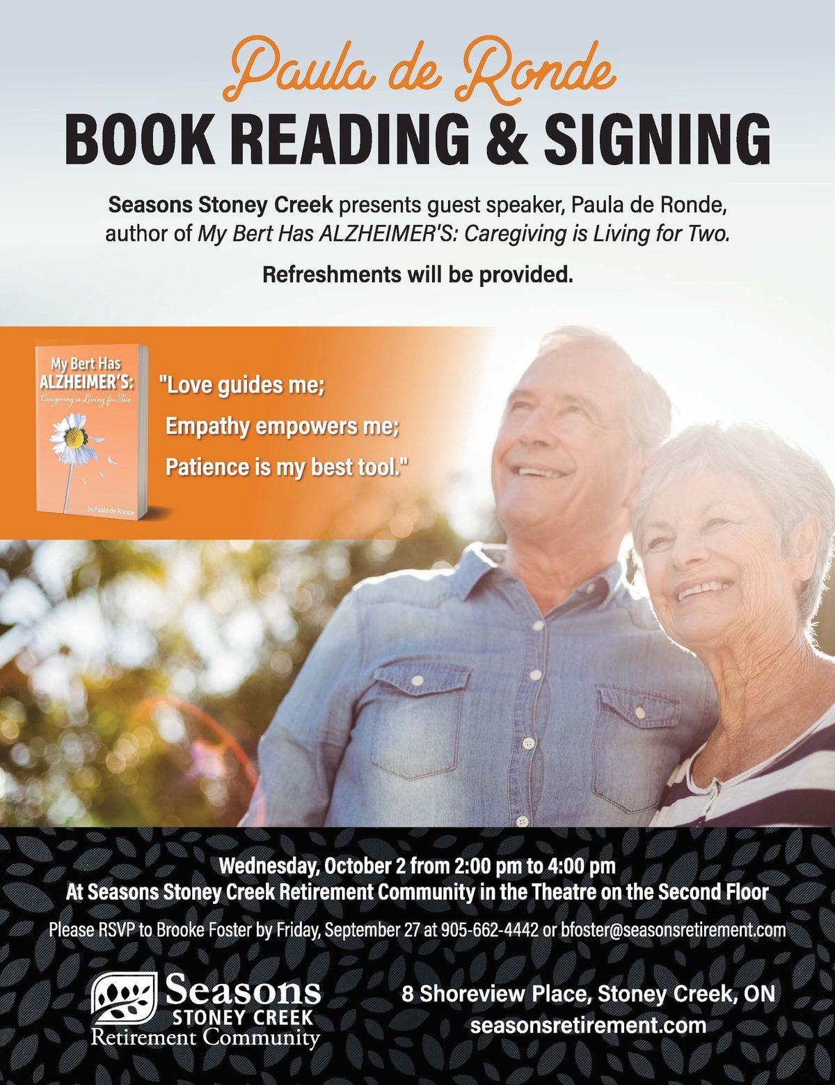 Seasons Stoney Creek: Paula de Ronde Book Reading & Signing