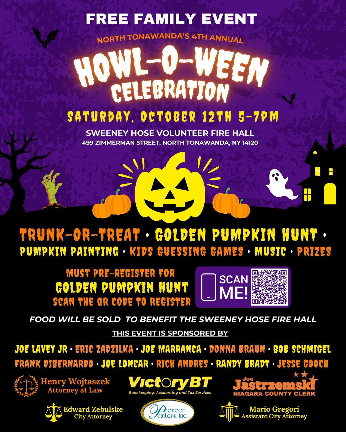 4th Annual Howl-O-Ween Trunk-or-Treat and Golden Pumpkin Hunt