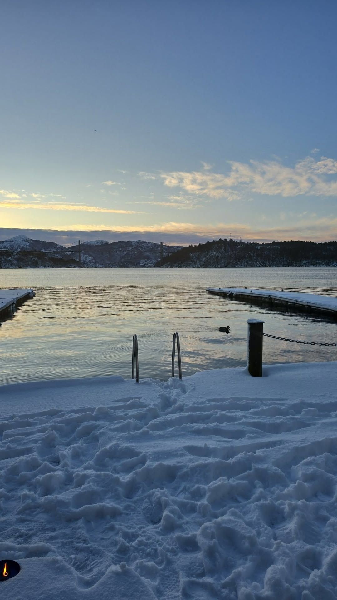 Pust med vinterbad og sauna