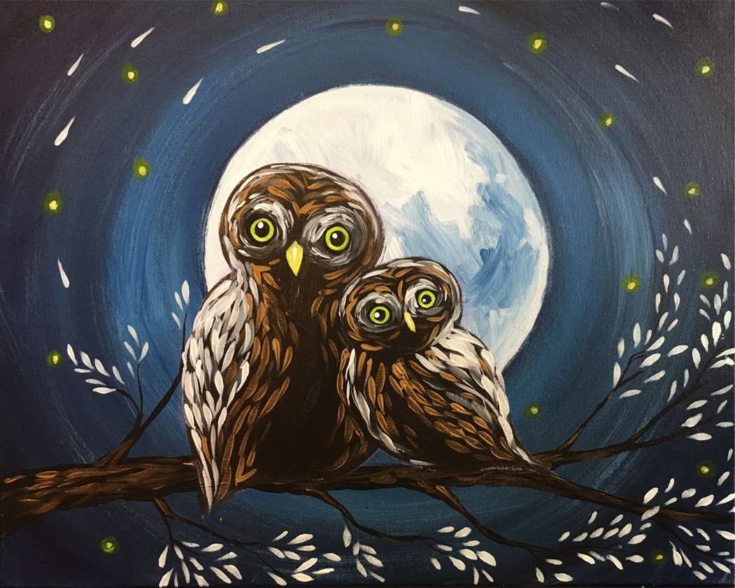 Owl at the Moon