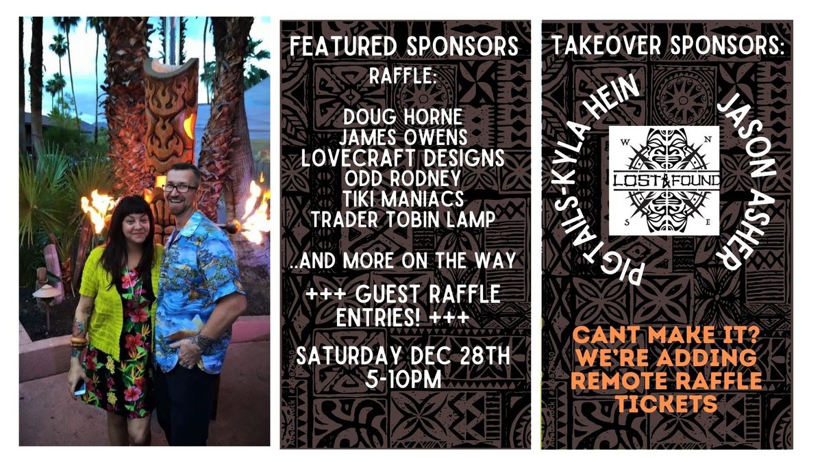 Tiki Aloha\/Fundraiser Raffle For Joy McNally + Jason Asher \/ Pigtails Takeover@Lost&Found