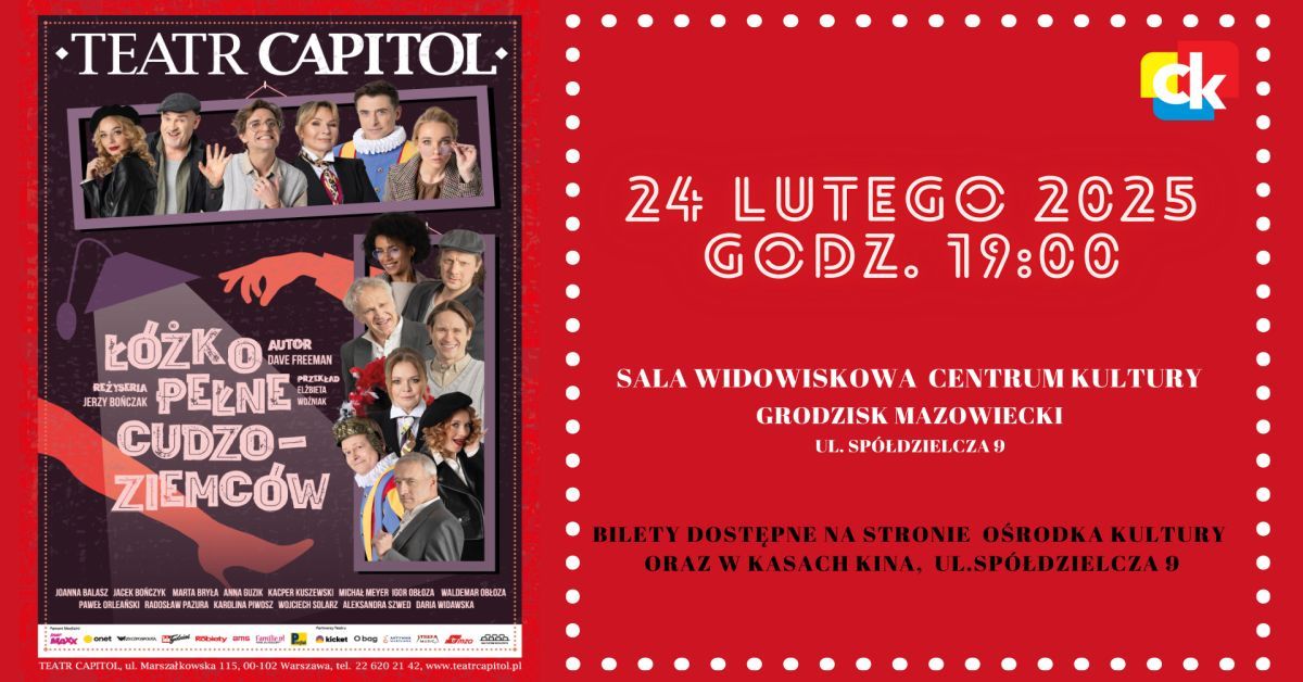 spektakl teatralny pt. \u201e\u0141\u00d3\u017bKO PE\u0141NE CUDZOZIEMC\u00d3W\u201d