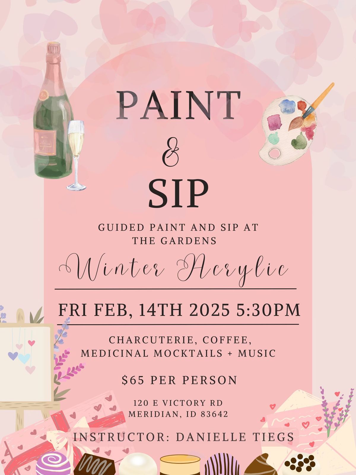 Valentines Day Couples Paint and Sip