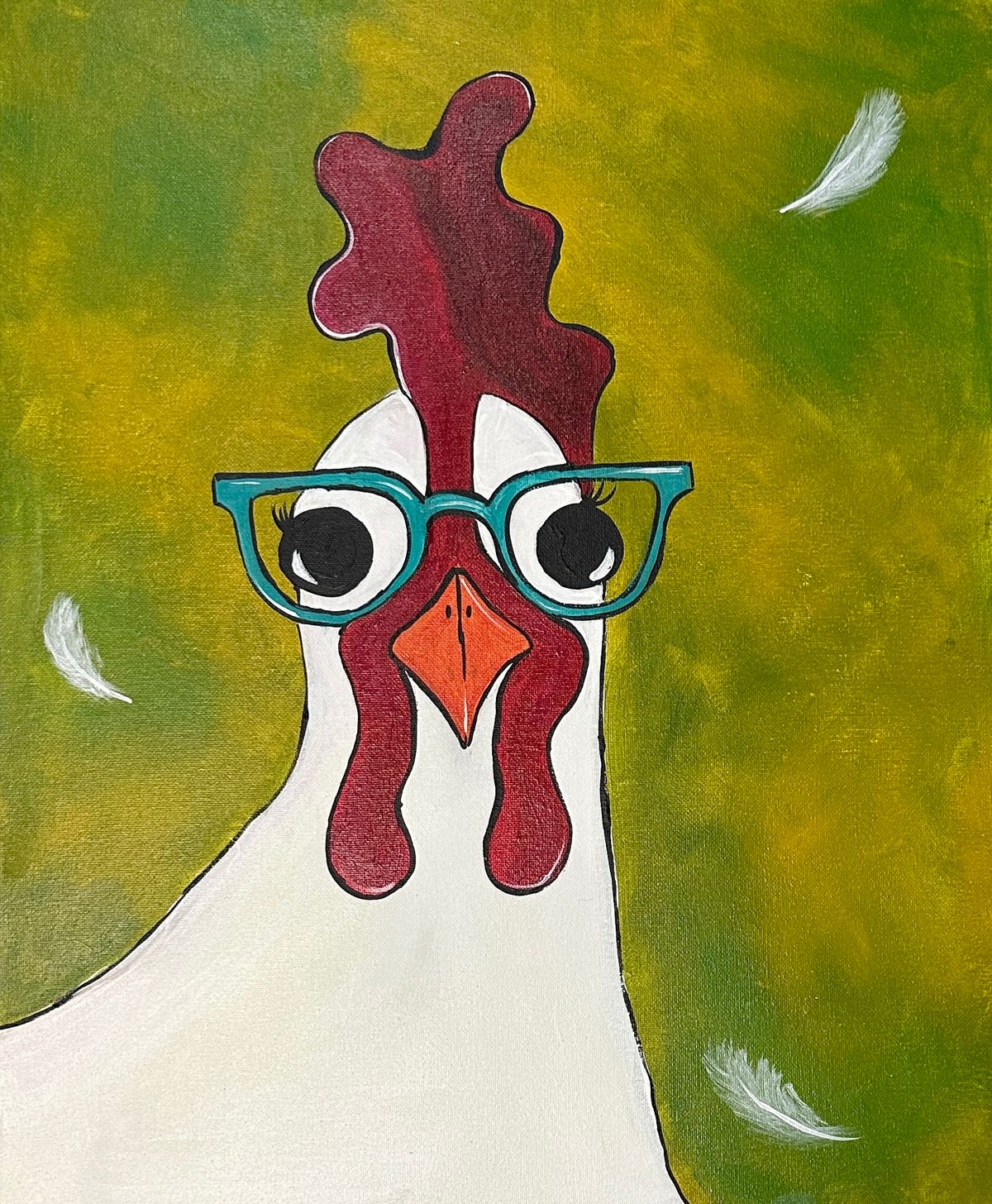 Miss chicken - Canvas Paint & Sip Class
