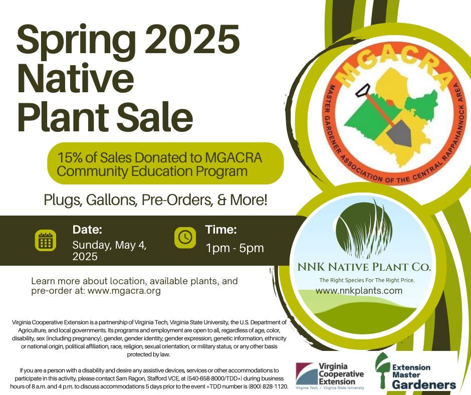 MGACRA NATIVE PLANT FUNDRAISER