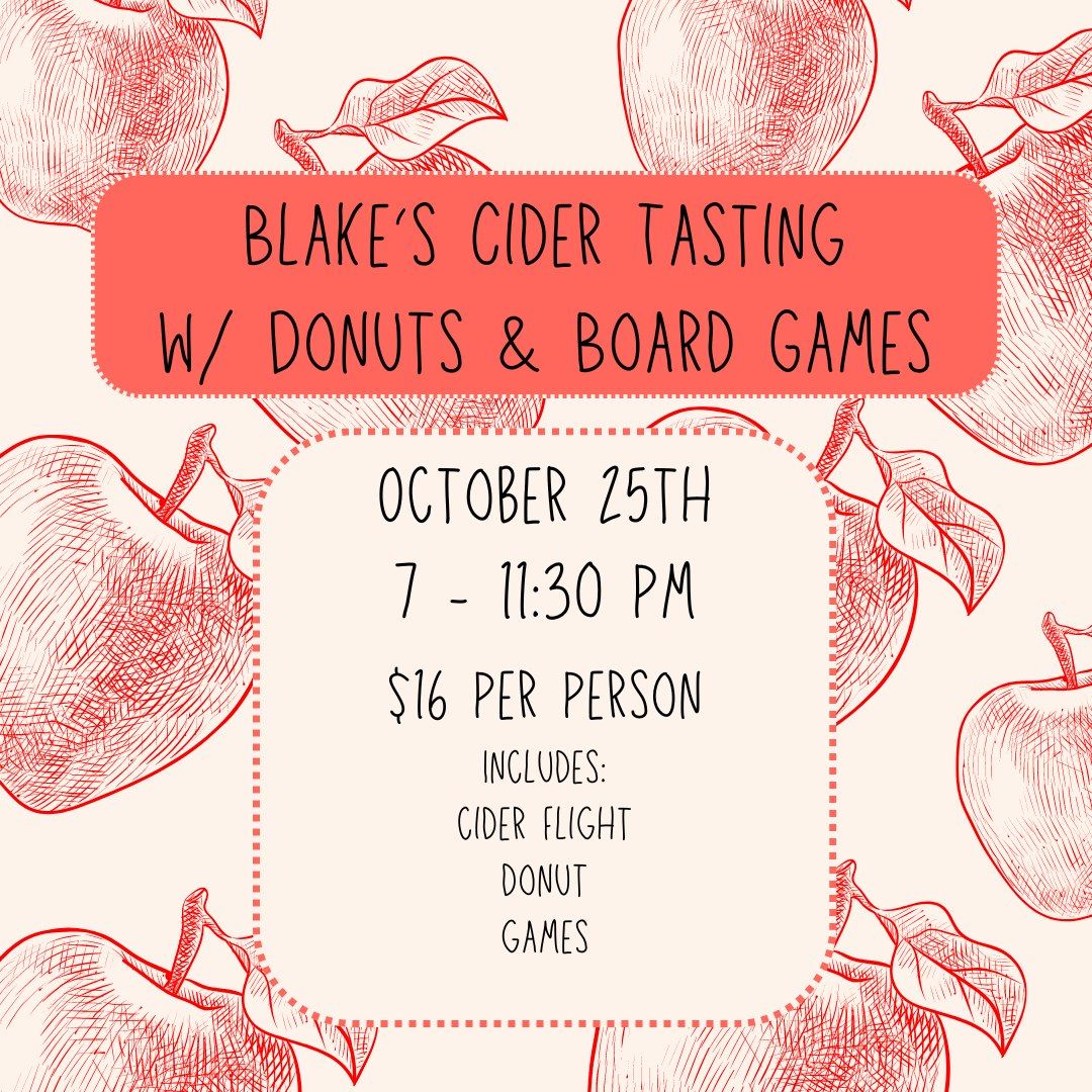 Blakes Cider Tasting - Night 2