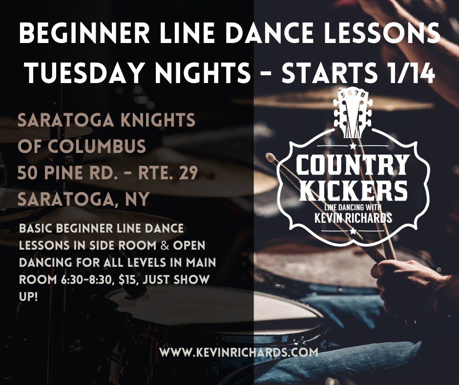 Beginner Line Dance Lessons - Tuesdays at Saratoga Knights Of Columbus