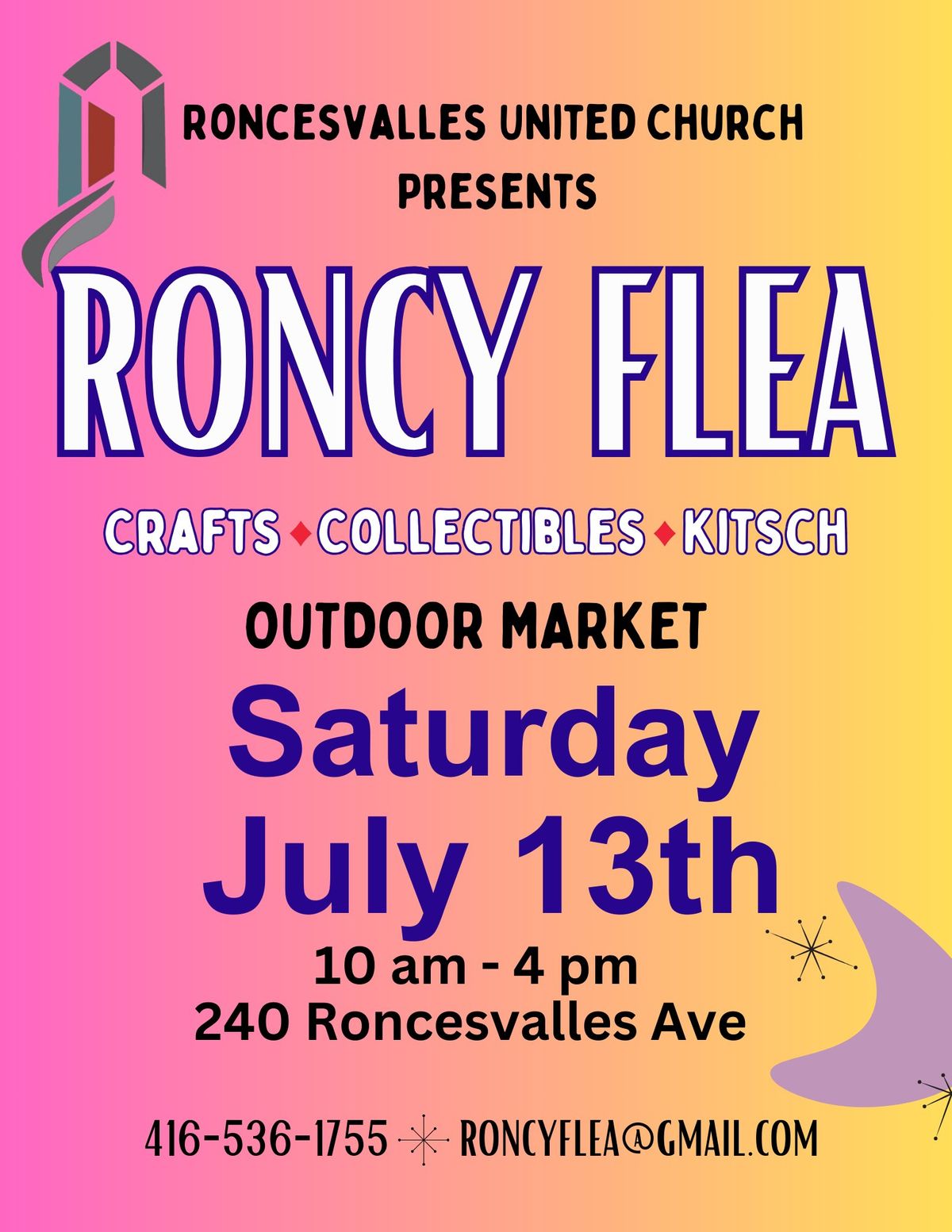 Roncy Flea July 13th