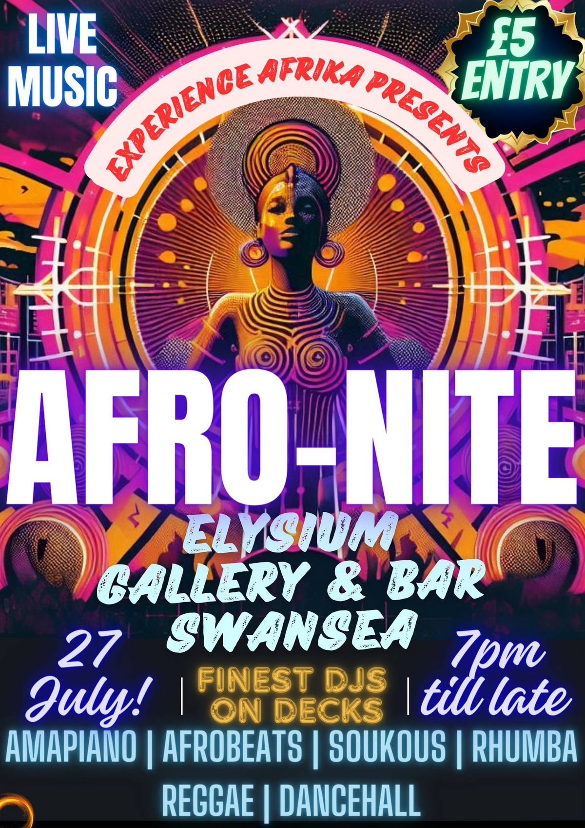 Afro-Nite! DJs & Live Music - Amapiano, Hip Hop, RnB, Mbira & Dancehall - w\/ Experience Afrika