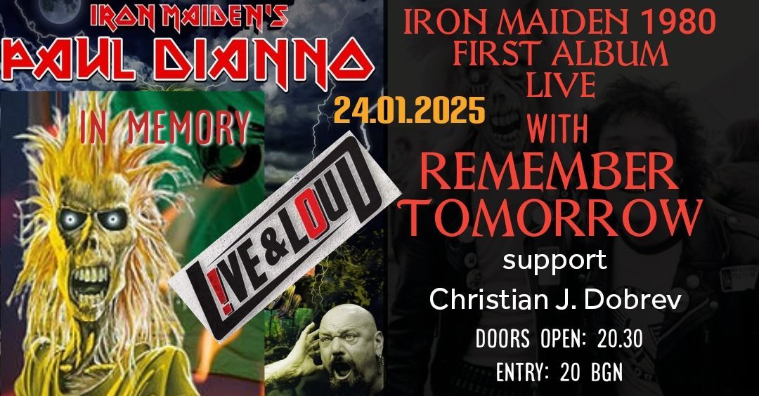 Iron Maiden 1980 Full Album Live- In Memory Of  Paul Di Anno