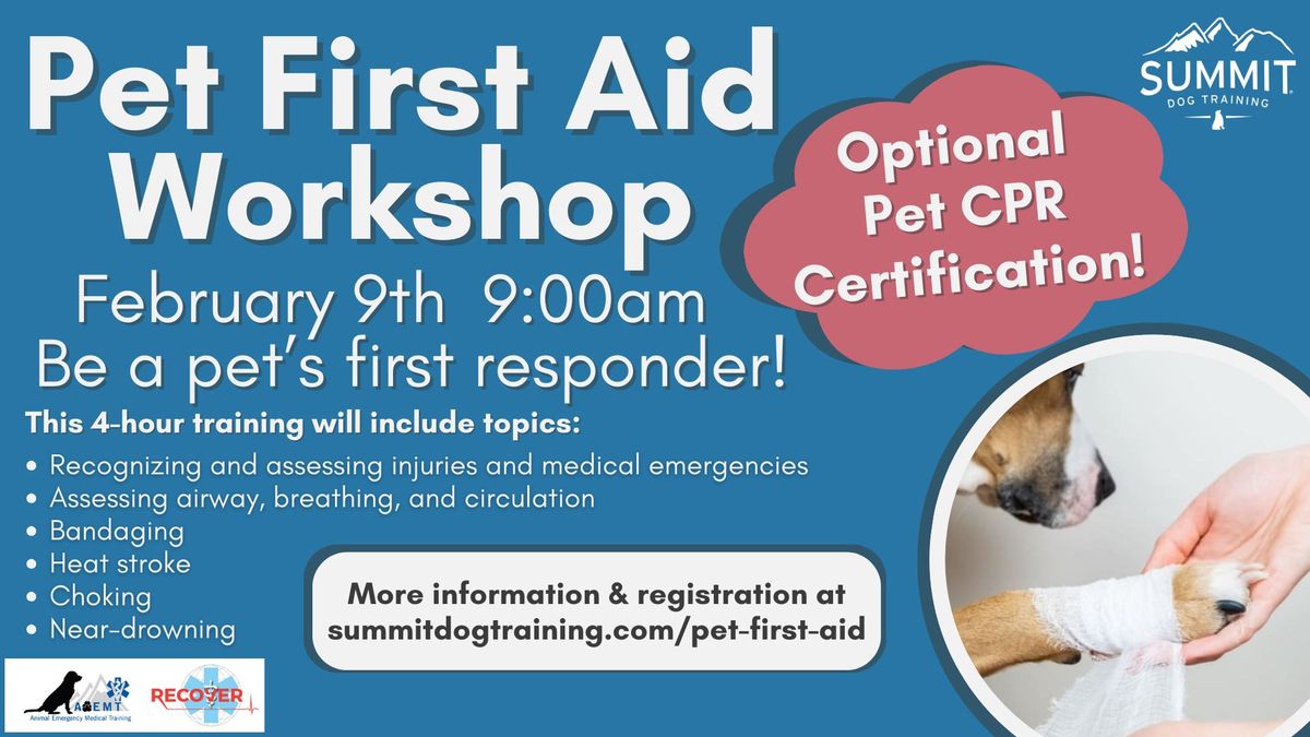 Pet First Aid & CPR Training