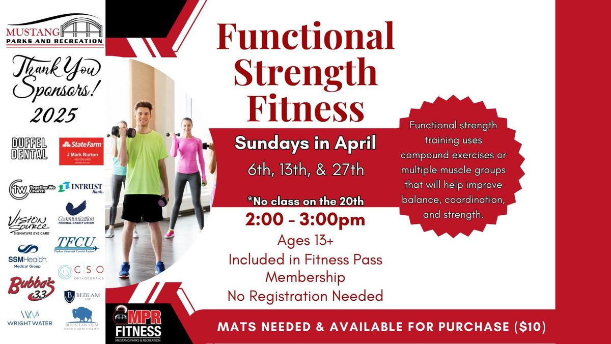 April Sunday Fitness Class: Functional Strength