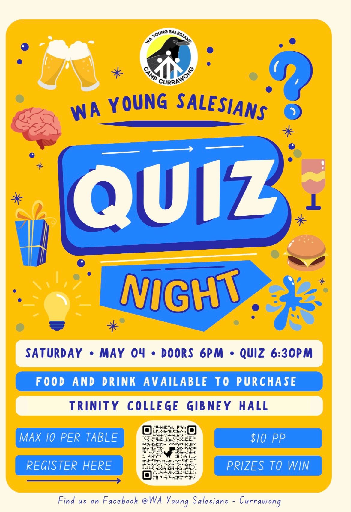 WA Young Salesians Quiz Night! - 4th May 2024