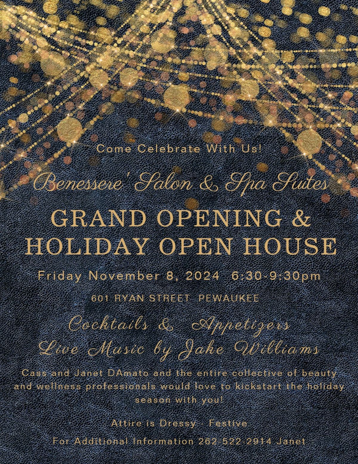 Benessere' Salon & Spa Suites GRAND OPENING and HOLIDAY OPEN HOUSE