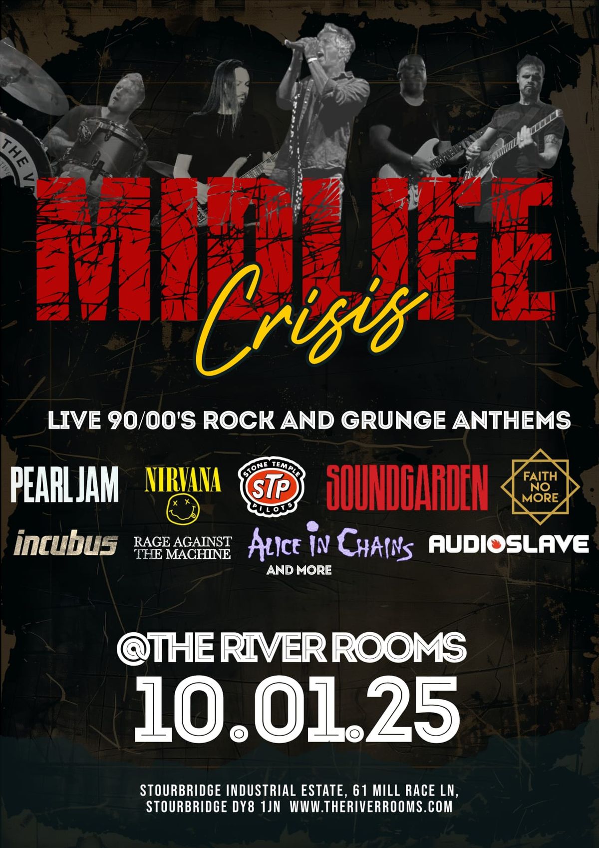 Midlife Crisis @ The River Rooms, Stourbridge - Friday 10 January 2025