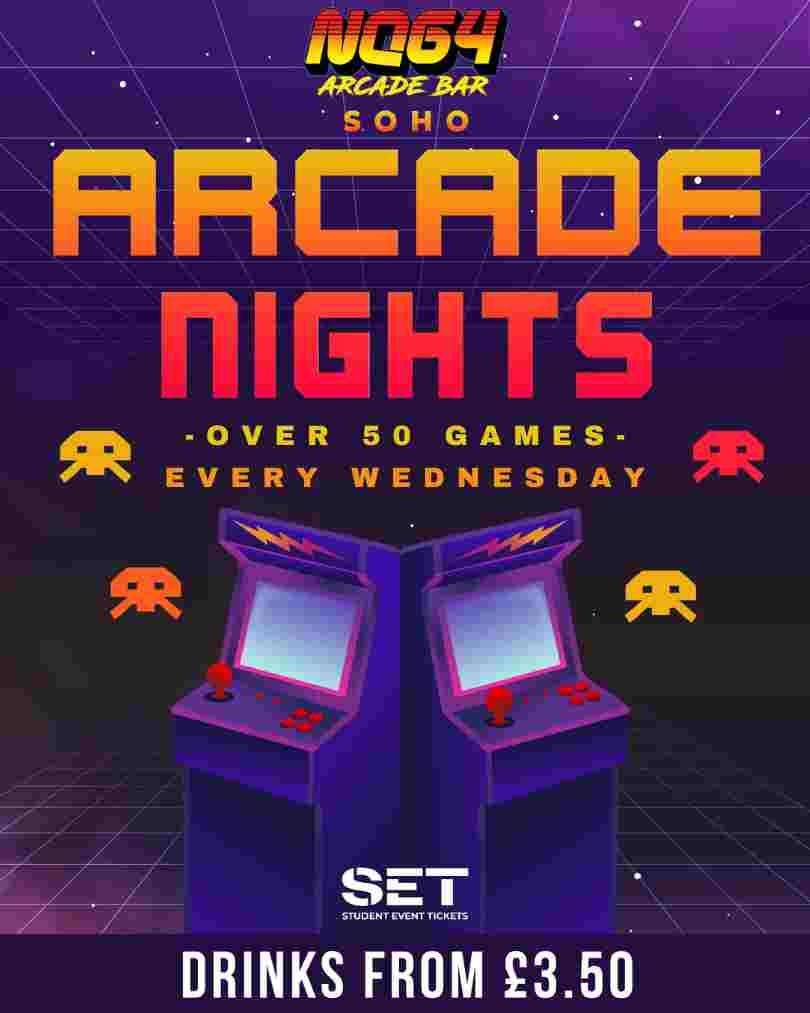 ARCADE NIGHTS AT NQ64 SOHO - WEDNESDAY 12TH FEBRUARY