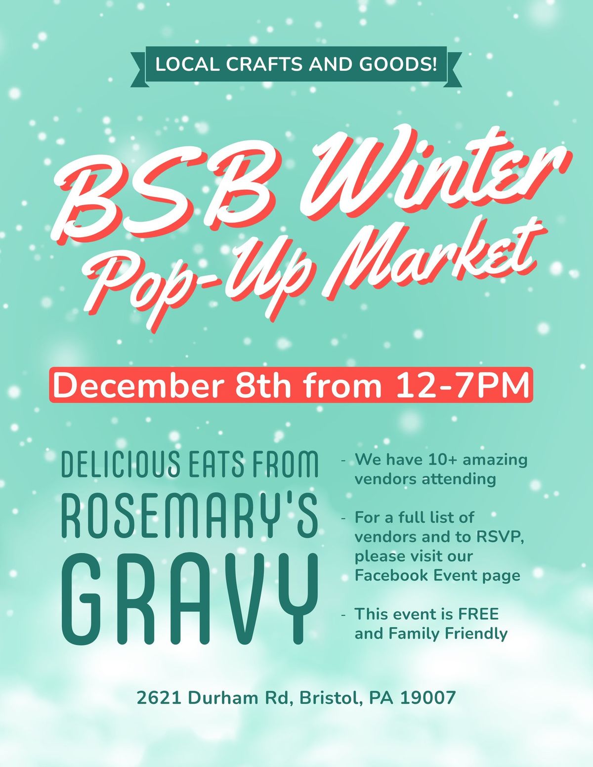 BSB Winter Pop-Up Market!