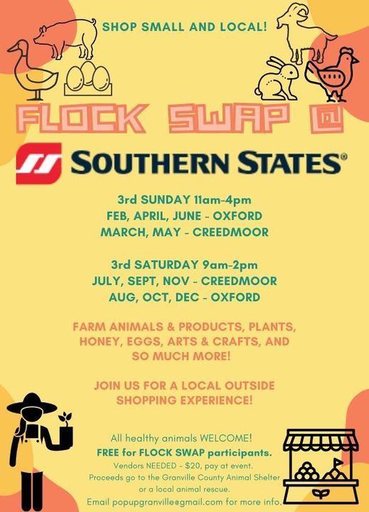 FLOCK SWAP & MARKET Southern States Oxford/Creedmoor, Southern States