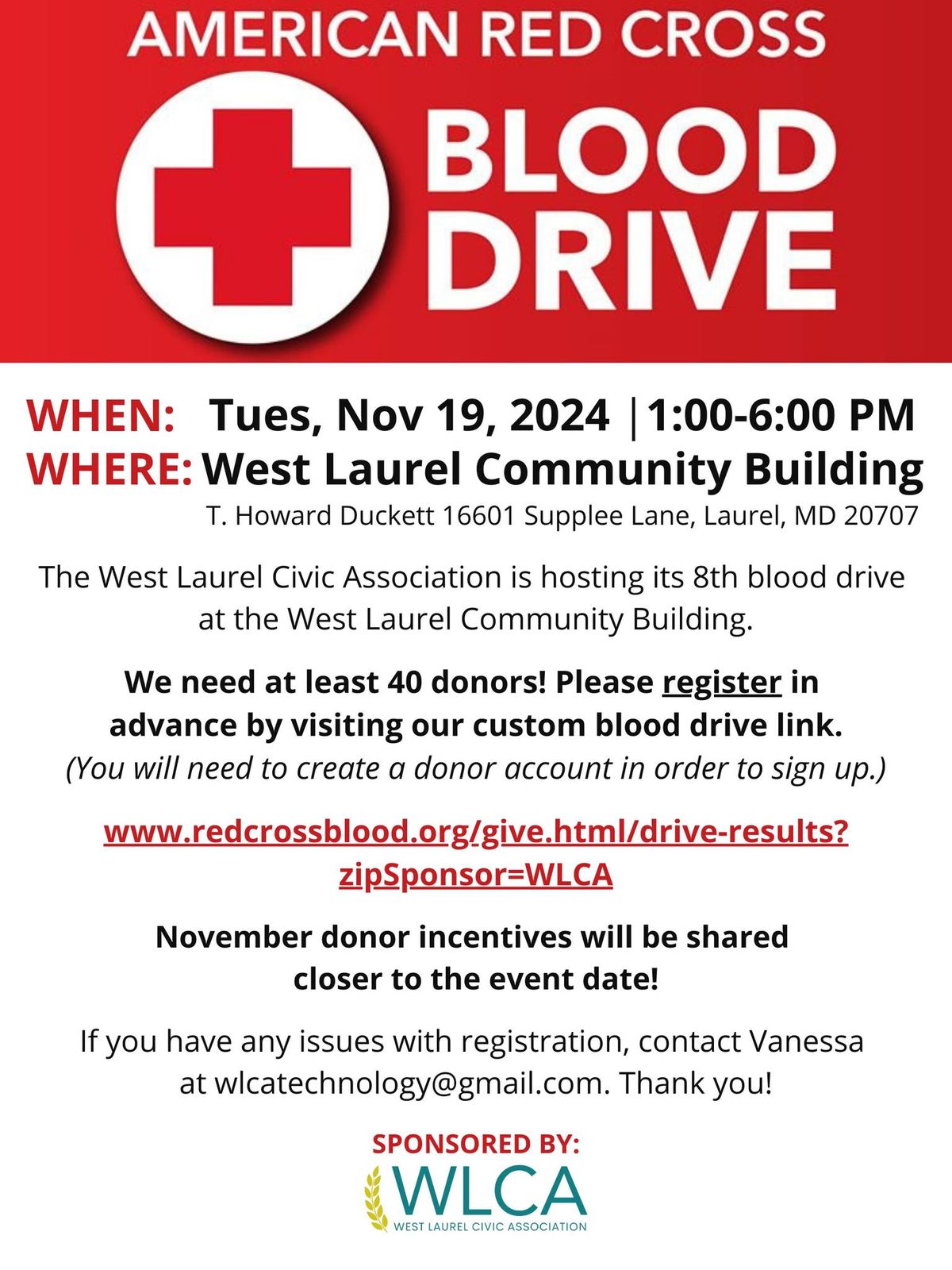 Red Cross Blood Drive 9.0 - SAVE THE DATE!