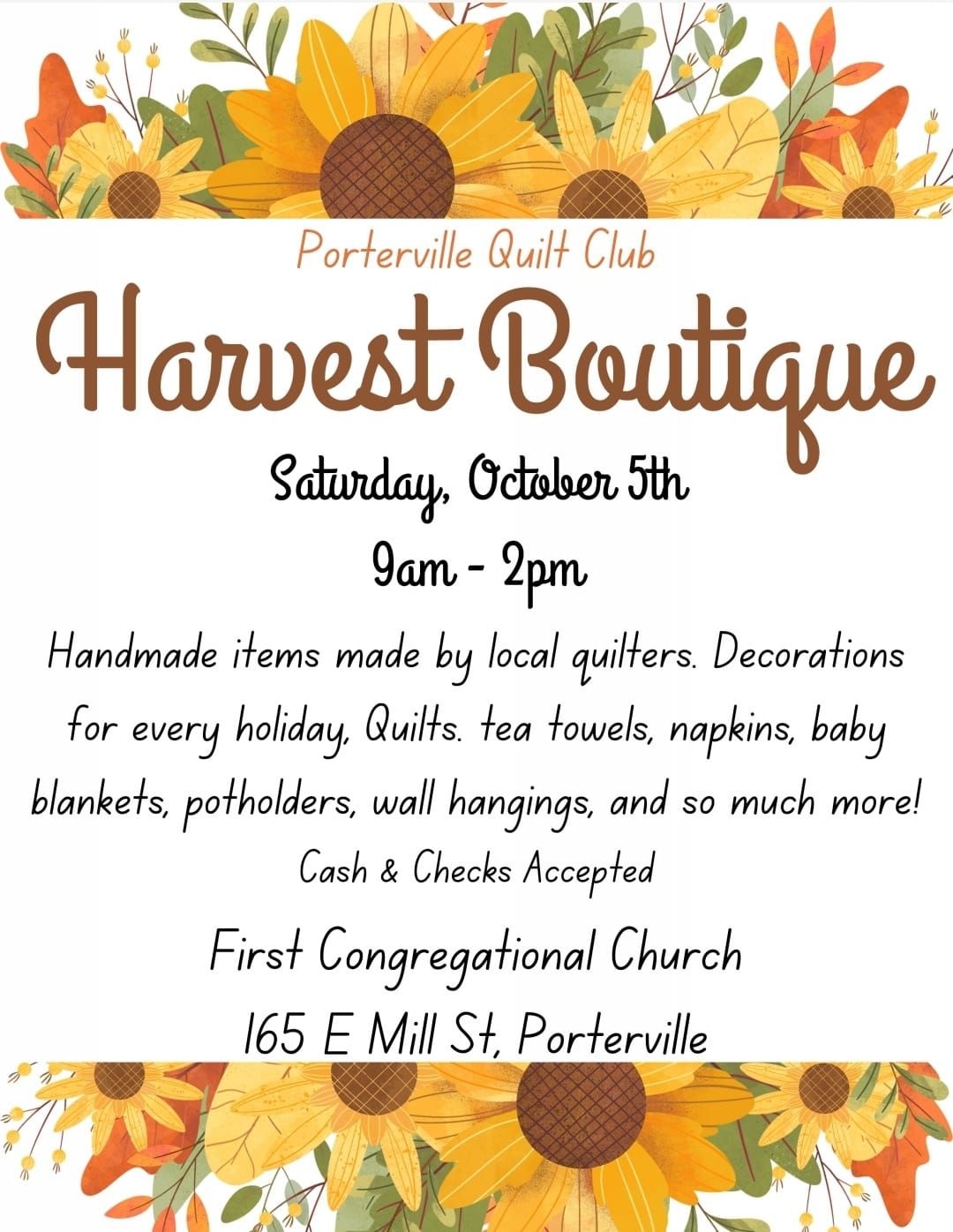 Porterville Quilt Club Boutique 