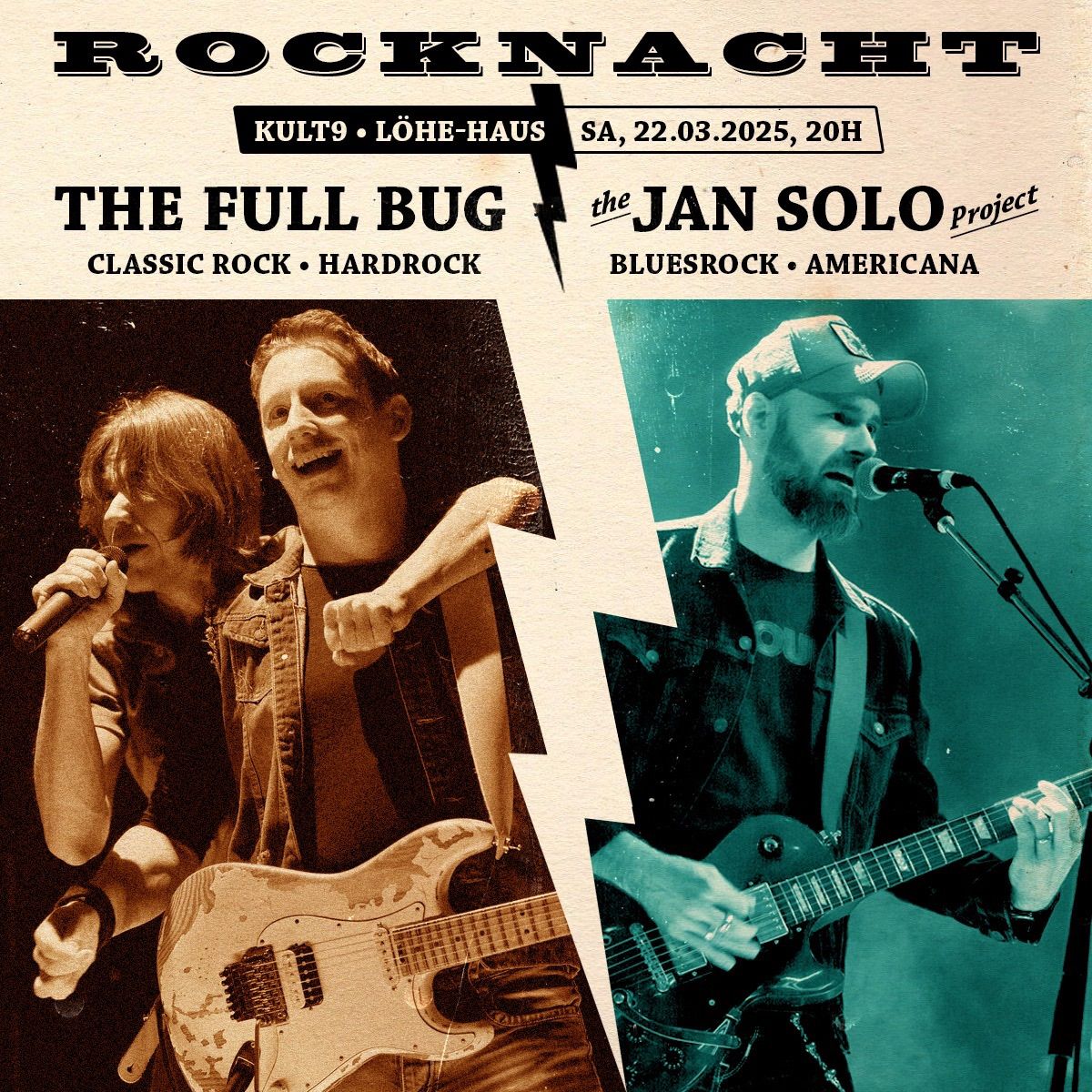 Rocknacht mit The Full Bug und The Jan Solo Project 